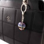 Seven Chakras Heart, Designer Keychain / Bag Accessory with Hematite - Image 8