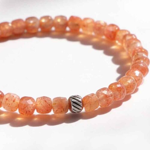 Warm Light Bracelet | Premium Sunstone | Cubes - Image 5