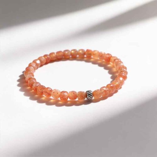 Warm Light Bracelet | Premium Sunstone | Cubes - Image 9