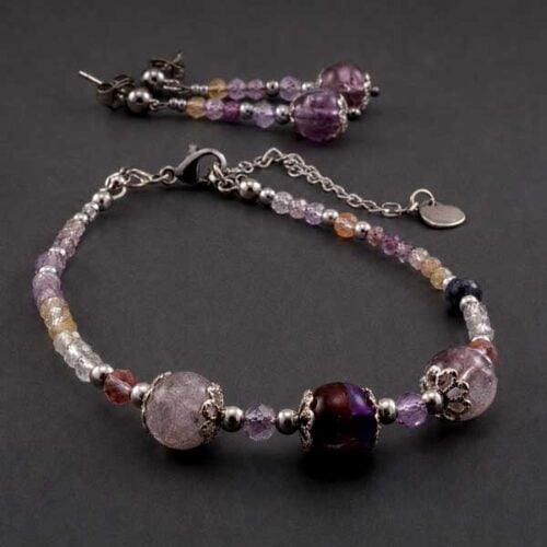 Designer Bracelet “Inner Compass” – Auralite-23, Super 7 and Sapphire - Image 3
