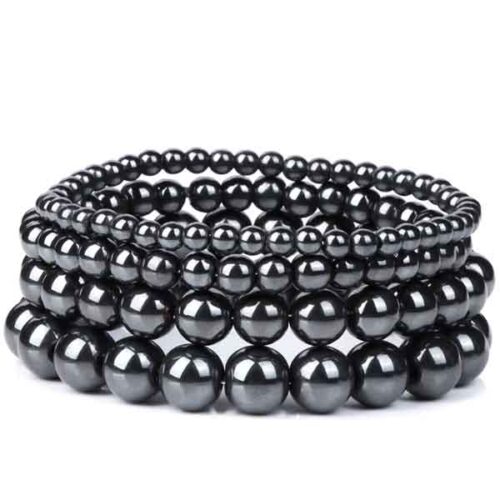 Non-Magnetic Graphite-Black Hematite – Handmade Bracelet - Image 6