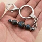 “Northern Lights” Talisman – Keychain and Bag Accessory with Labradorite and Hematite