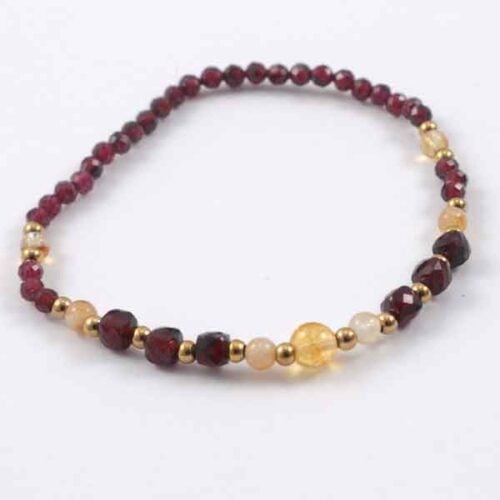 Golden Impulse bracelet, luxury bracelet with premium Garnet and Citrine - Image 5