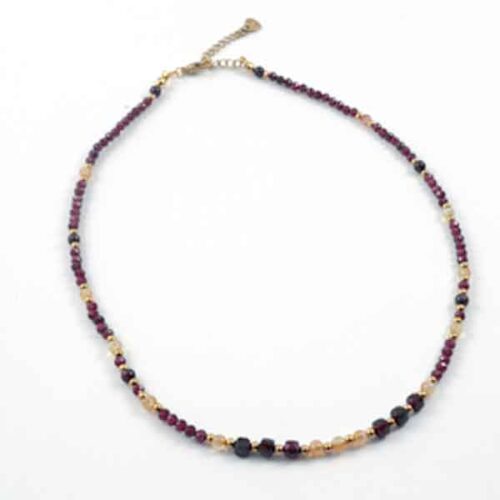 Golden Impulse - luxury necklace and bracelet set with premium Garnet and Citrine - Image 3