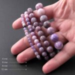 Lepidolite, handmade bracelet, natural stone, Class A