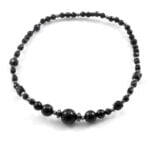 “Night Contour” Anklet with Grade A Black Tourmaline and Hematite – Cubes and Faceted Beads - Image 8