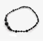 “Night Contour” Anklet with Grade A Black Tourmaline and Hematite – Cubes and Faceted Beads - Image 6