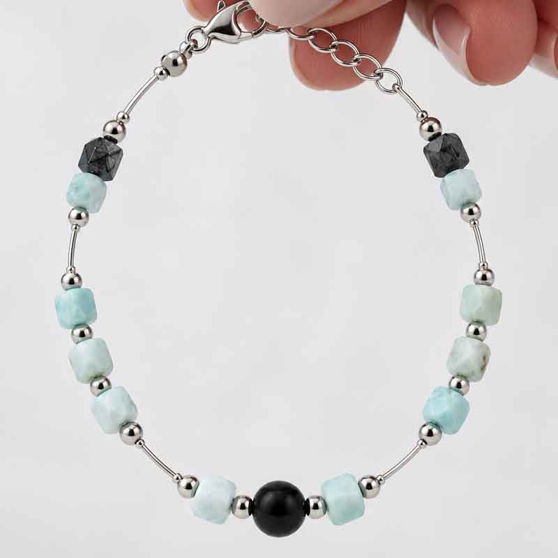 larima-feerichna-5 The Power of the Lagoon – Natural Larimar and Pearl Bracelet – Premium Grade (Копие) (Копие) (Копие) - Image 1