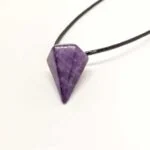 Natural Stone Pendants, Hexagonal Pyramid - Image 4