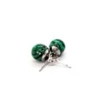 Malachite, Mini Earrings, 6 mm - Image 5