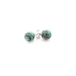 Malachite, Mini Earrings, 6 mm - Image 6