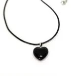 Onyx, Heart Pendant, Natural Stone - Image 2