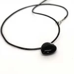 Onyx, Heart Pendant, Natural Stone - Image 5