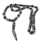 Kratos, Men’s Necklace, Bracelet or Set, Onyx Bullet Pendant, Onyx and Hematite Beads - Image 5