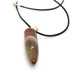 Brown Banded Agate, Medallion, Cartridge-Shaped Pendant