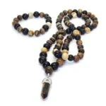 Dragon, Men's Set - Bracelet and Necklace with Natural Stones