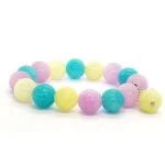 Sunny Joy, Natural Stone Bracelet, Jadeite, 12 mm - Image 4