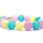 Sunny Joy, Natural Stone Bracelet, Jadeite, 12 mm - Image 3