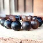 Striped Brown Agate, Handmade Bracelet, Large 14 mm Beads - Image 9