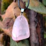 Rose Quartz, Beautiful Asymmetrical Pendant-Medallion - Image 2