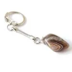 Keychain, Agate, Natural Stone, Asymmetrical Pendant - Image 5