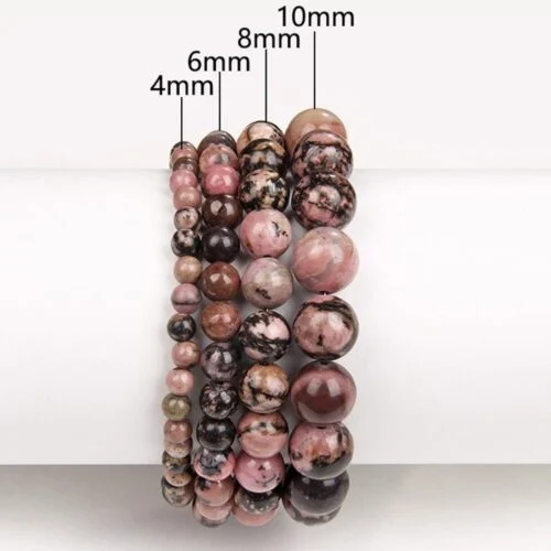 Rhodonite, natural stone bracelet, Class A - Image 3