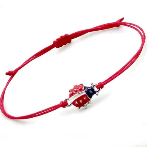 Ladybug, Handmade Red String Bracelet - Image 4