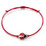 Ladybug, Handmade Red String Bracelet - Image 3