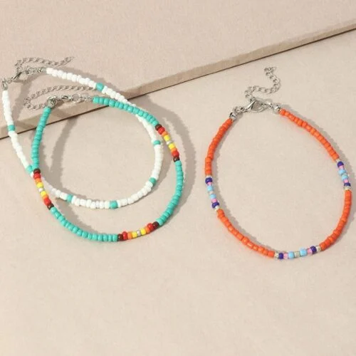 Set of 3 Colorful Anklets - Image 9