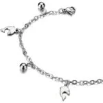 Stainless steel anklet with dangling charms, in several variations - Image 2