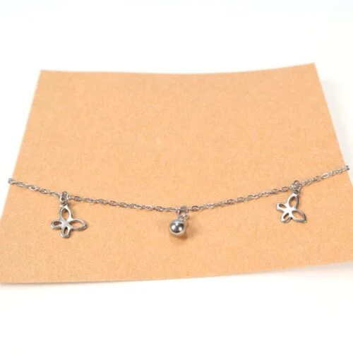 Stainless steel anklet with dangling charms, in several variations - Image 6