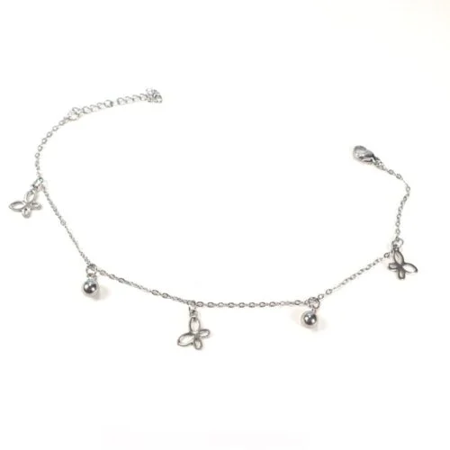 Stainless steel anklet with dangling charms, in several variations - Image 5